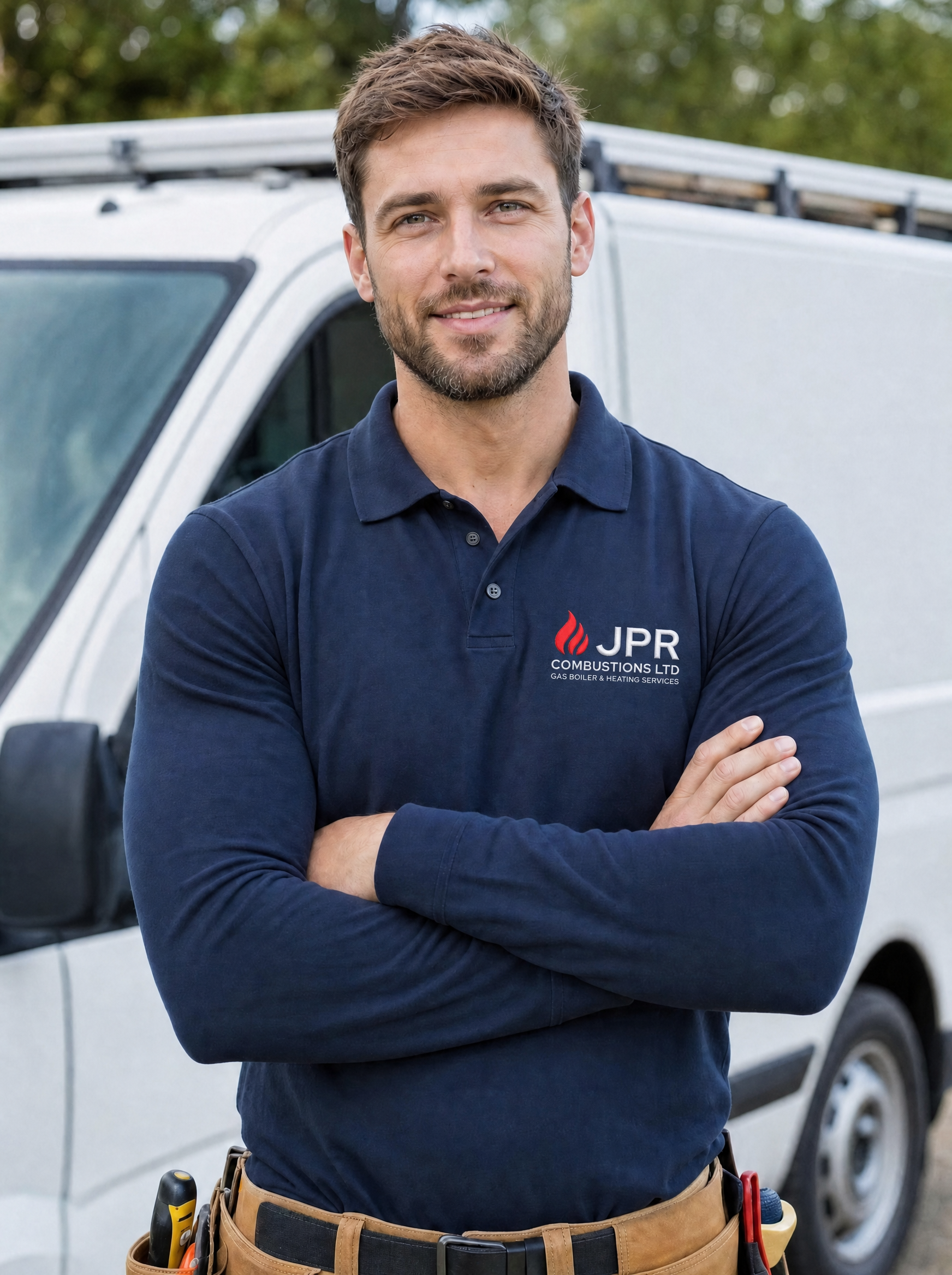 Long sleeve polo — front